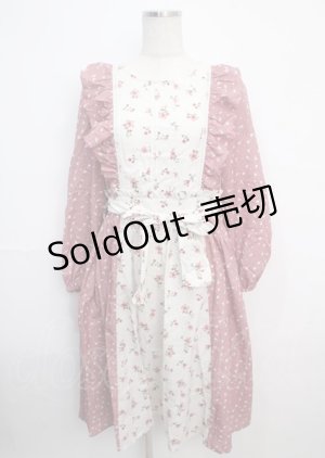 画像: axes femme / 花柄切替ワンピース M コイピンク Y-25-03-20-083-AX-OP-SZ-ZI