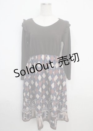 画像: axes femme / ドッキングワンピース M 紺 Y-25-03-20-086-AX-OP-SZ-ZI