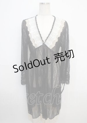 画像: axes femme / リュクスレースガウン  黒 Y-25-03-20-087-AX-TO-SZ-ZY