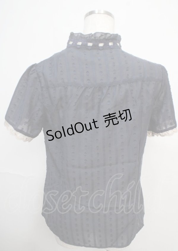 画像2: axes femme / スパンボイルパフ袖ブラウス M コン Y-25-03-20-009-AX-BL-SZ-ZI (2)