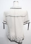 画像2: axes femme / ドットシフォン半袖ブラウス M 白 Y-25-03-20-101-AX-BL-SZ-ZY (2)