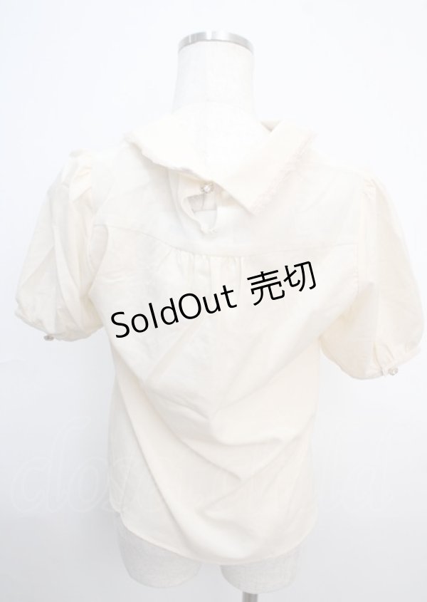 画像2: axes femme POETIQUE / モチーフレースフリルブラウス M ベージュ Y-25-03-20-106-AX-BL-SZ-ZI (2)