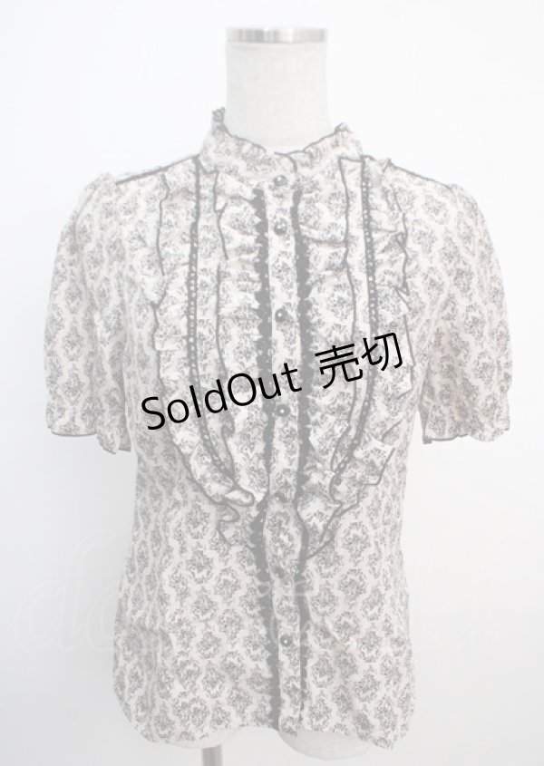 画像1: axes femme / 壁紙柄ブラウス M キナリ Y-25-03-20-108-AX-BL-SZ-ZI (1)