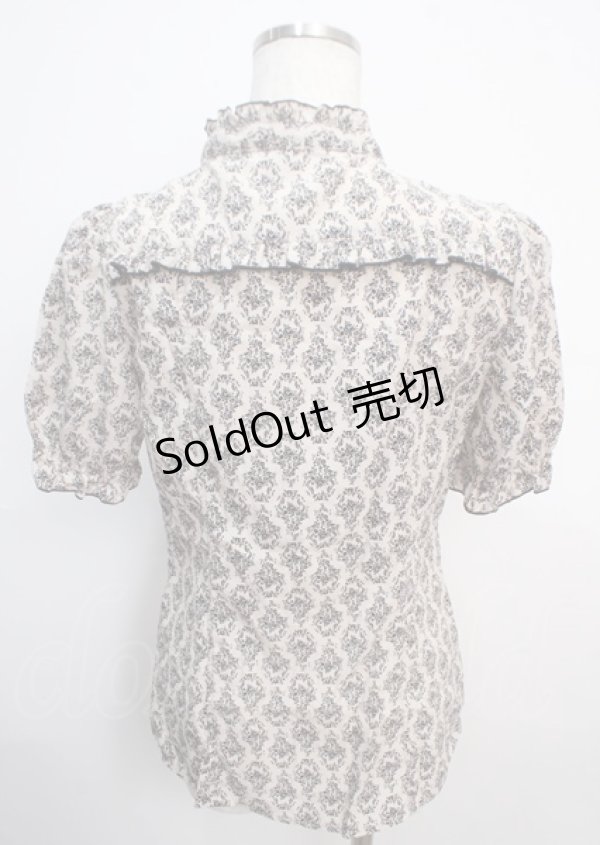 画像2: axes femme / 壁紙柄ブラウス M キナリ Y-25-03-20-108-AX-BL-SZ-ZI (2)