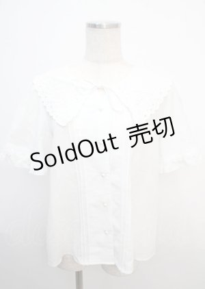 画像: axes femme / 刺繍襟ブラウス M 白 Y-25-03-20-109-AX-BL-SZ-ZY