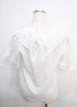 画像2: axes femme / 刺繍襟ブラウス M 白 Y-25-03-20-109-AX-BL-SZ-ZY (2)