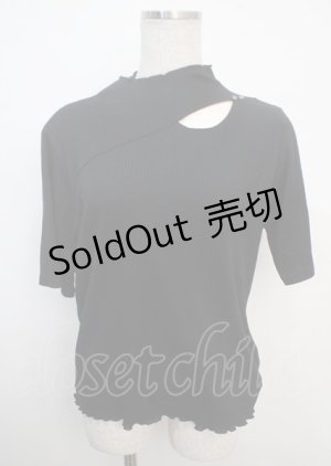 画像: axes femme / カットワークプチハイトップス M 黒 Y-25-03-20-015-AX-TO-SZ-ZI