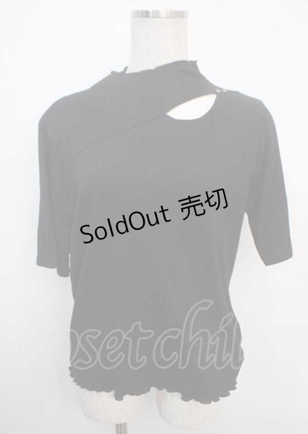 画像1: axes femme / カットワークプチハイトップス M 黒 Y-25-03-20-015-AX-TO-SZ-ZI (1)