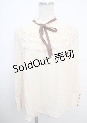 画像: axes femme / プチスタンドブラウス  キナリ Y-25-03-20-022-AX-BL-SZ-ZI