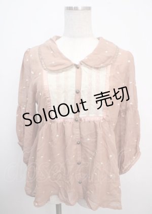 画像: axes femme / ドット刺繍衿付ブラウス M アワピンク Y-25-03-20-027-AX-BL-SZ-ZY