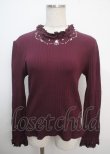 画像1: axes femme / ネックレスデザインリブプルオーバー M パープル Y-25-03-20-032-AX-TO-SZ-ZI (1)
