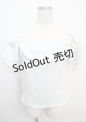 画像: axes femme / 裾リボンカットプルオーバー M サックス Y-25-03-20-041-AX-TO-SZ-ZI