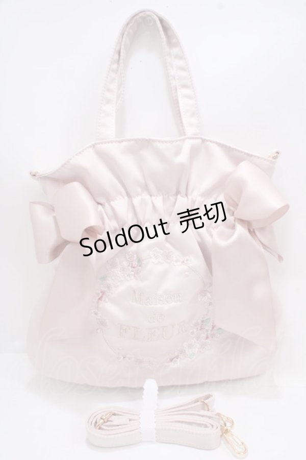 画像1: Maison de FLEUR / sakuraダブルリボン2Wayトートバッグ F ピンク Y-25-03-21-043-LO-BG-SZ-ZY (1)