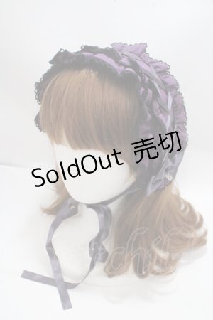 画像: metamorphose / レースアップフリルヘッドドレス  紫 Y-25-03-21-049-ME-AC-SZ-ZY