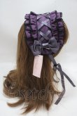 画像3: metamorphose / レースアップフリルヘッドドレス  紫 Y-25-03-21-049-ME-AC-SZ-ZY (3)