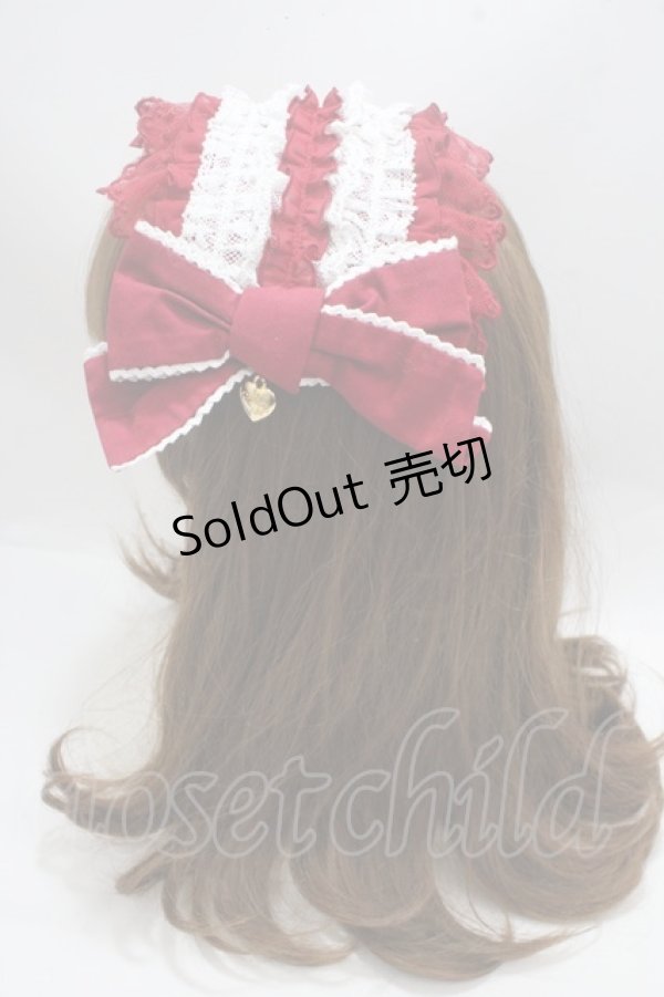 画像2: Angelic Pretty / クラシックフリルDollヘッドドレス  赤 Y-25-03-21-050-AP-AC-SZ-ZY (2)