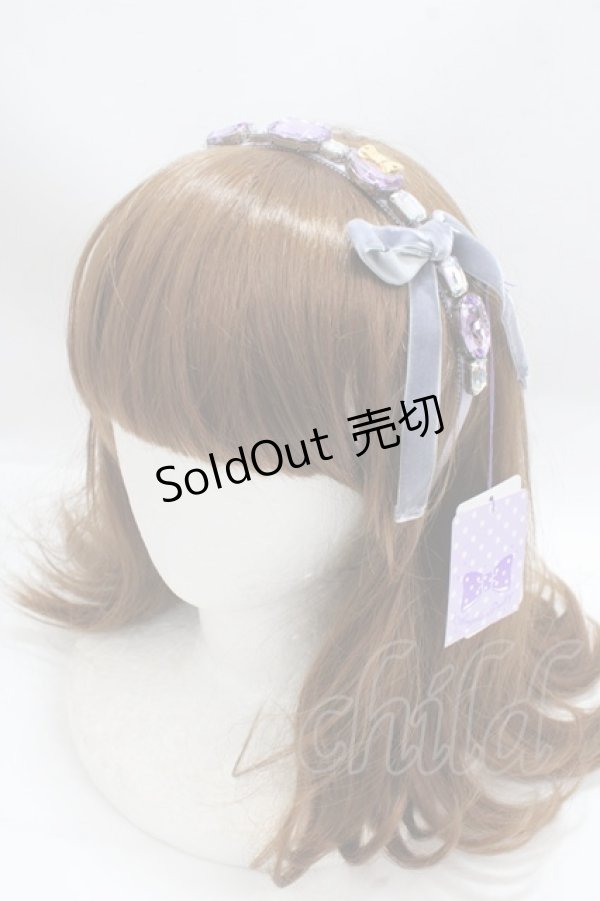画像1: Angelic Pretty / Crystal Jewelカチューシャ  ラベンダー Y-25-03-21-052-AP-AC-SZ-ZY (1)