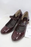 画像1: axes femme / エナメル＆ベロアパンプス M ワイン Y-25-03-21-054-AX-SH-SZ-ZY (1)