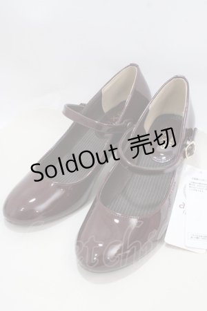 画像: axes femme / エナメル＆ベロアパンプス M ワイン Y-25-03-21-054-AX-SH-SZ-ZY