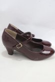 画像4: axes femme / エナメル＆ベロアパンプス M ワイン Y-25-03-21-054-AX-SH-SZ-ZY (4)