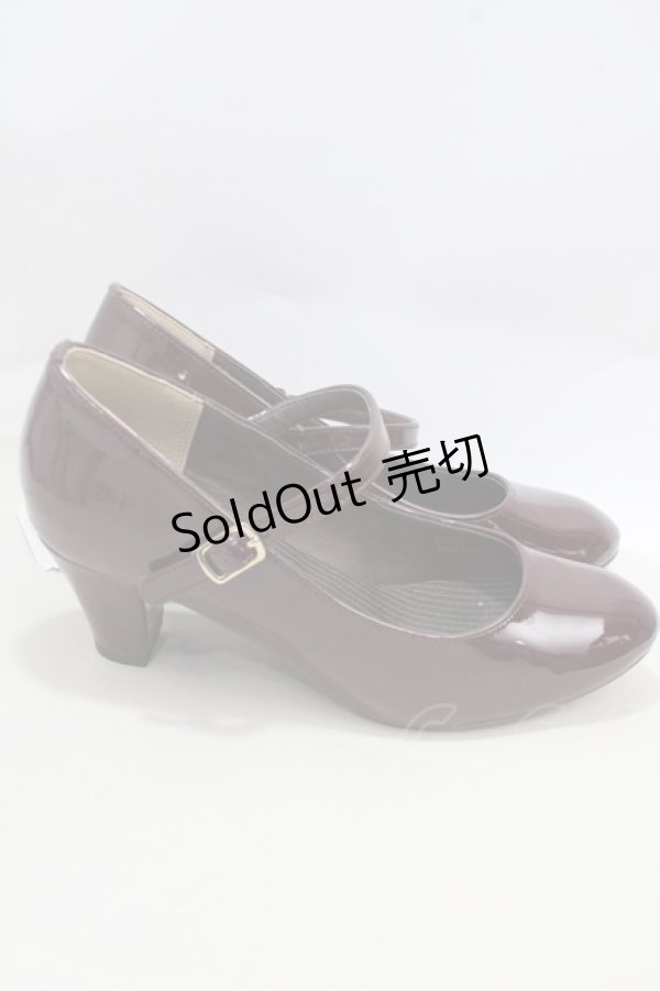 画像4: axes femme / エナメル＆ベロアパンプス M ワイン Y-25-03-21-054-AX-SH-SZ-ZY (4)