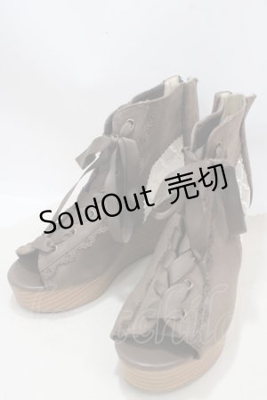 画像: axes femme / レースアップブーサン L 茶 Y-25-03-21-055-AX-SH-SZ-ZY