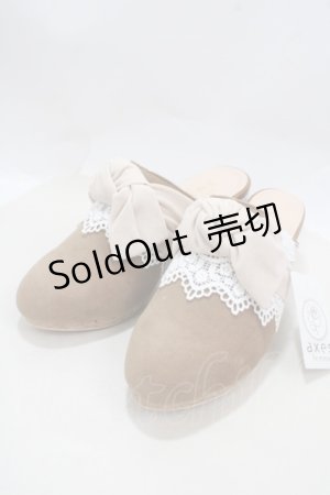 画像: axes femme / BIGリボンスエードミュール M チャ Y-25-03-21-059-AX-SH-SZ-ZY