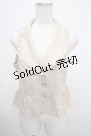 画像: axes femme POETIQUE / フリルジャガードベスト M 生成り Y-25-03-21-075-AX-TO-SZ-ZY