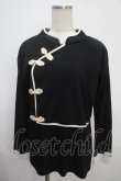 画像1: axes femme / チャイナボタンリブトップス F 黒 Y-25-03-21-080-AX-TO-SZ-ZY (1)
