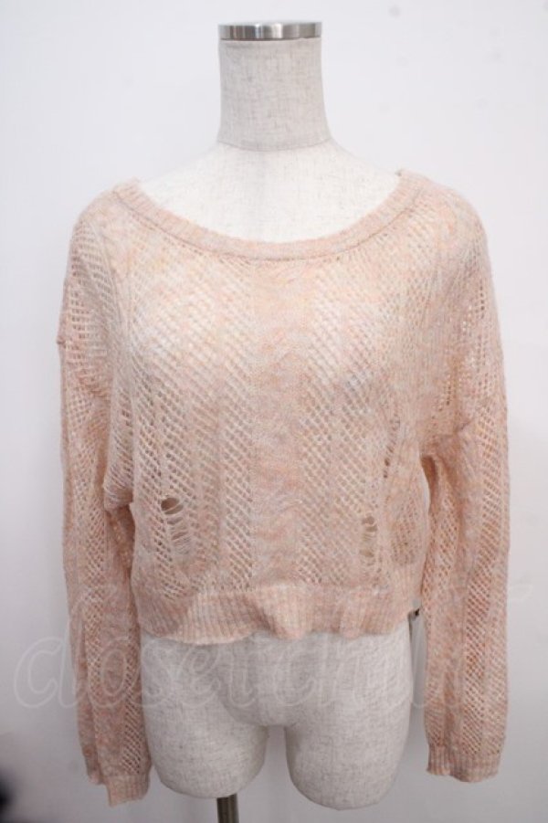 画像1: axes femme POETIQUE / 2WAYモヘアニットプルオーバー M オレンジ Y-25-03-21-084-AX-TO-SZ-ZY (1)