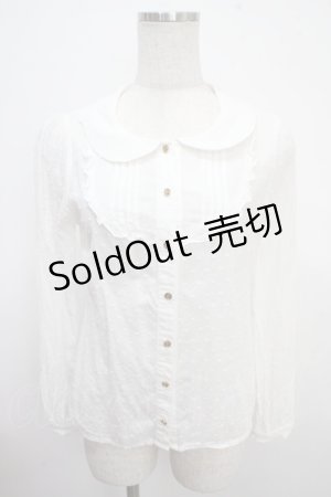 画像: Blue rouge / ドット柄ブラウス  白 Y-25-03-21-087-CA-BL-SZ-ZY