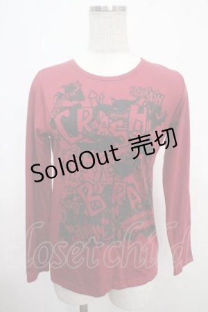 画像: ALGONQUINS / プリントTシャツ F 赤 Y-25-03-21-100-AL-TO-SZ-ZY