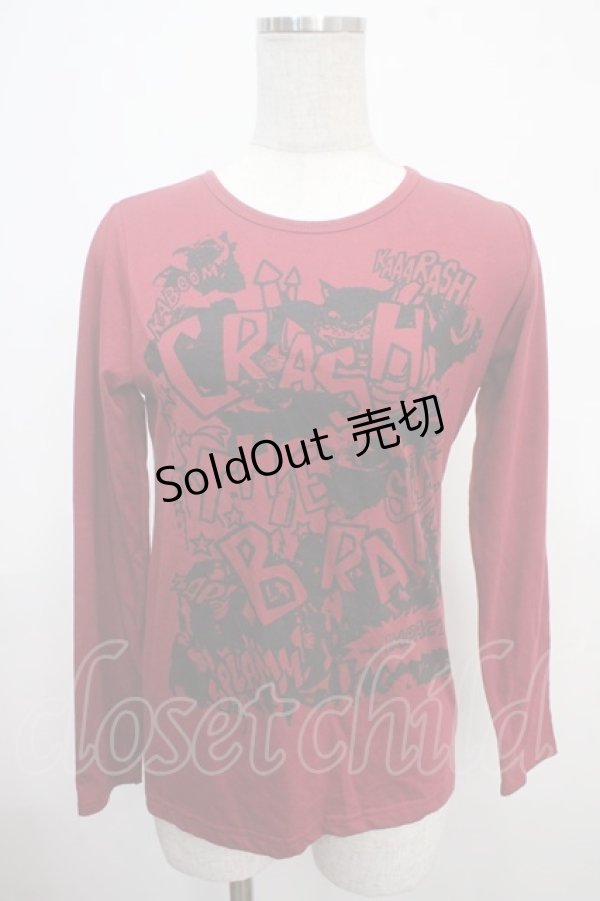 画像1: ALGONQUINS / プリントTシャツ F 赤 Y-25-03-21-100-AL-TO-SZ-ZY (1)