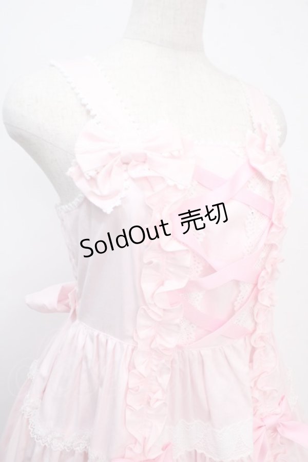 画像5: Angelic Pretty / 肩リボンジャンパースカート  ピンク Y-25-03-21-125-AP-OP-SZ-ZY (5)