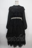 画像1: axes femme NOSTALGIE / ドットドビー×レースワンピ M 黒 Y-25-03-21-132-AX-OP-SZ-ZY (1)
