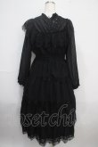 画像2: axes femme NOSTALGIE / ドットドビー×レースワンピ M 黒 Y-25-03-21-132-AX-OP-SZ-ZY (2)