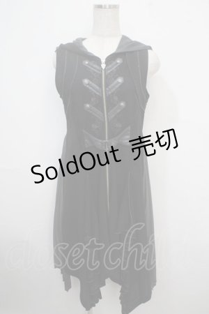 画像: Ozz conte / アームカバー付きプリーツ切替ワンピース  黒 Y-25-03-21-135-OO-OP-SZ-ZY