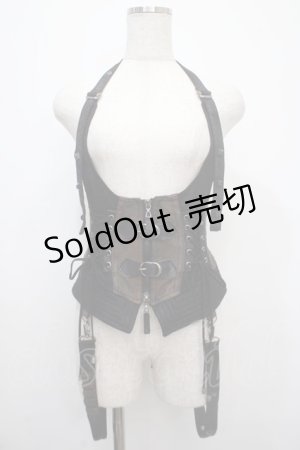 画像: Qutie Frash / 迷彩ホルタービスチェコルセット  ブラウン×カーキ Y-25-03-21-137-QU-TO-SZ-ZY