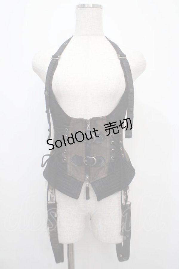 画像1: Qutie Frash / 迷彩ホルタービスチェコルセット  ブラウン×カーキ Y-25-03-21-137-QU-TO-SZ-ZY (1)