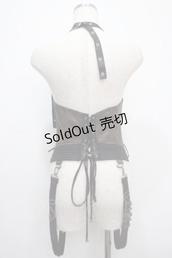 画像2: Qutie Frash / 迷彩ホルタービスチェコルセット  ブラウン×カーキ Y-25-03-21-137-QU-TO-SZ-ZY (2)