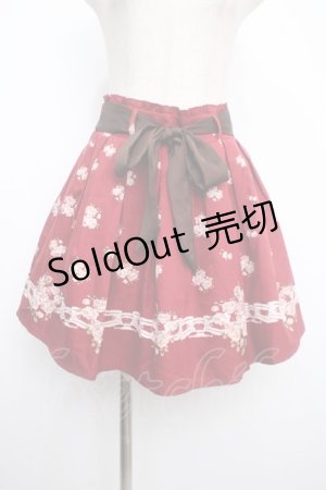 画像: Ank Rouge / 薔薇ptスカート M ワイン Y-25-03-21-156-CA-SK-SZ-ZY