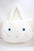 画像1: PINK HOUSE / ねこの顔ぐるみファーバッグ  ホワイト Y-25-03-21-035-LO-BG-SZ-ZY (1)