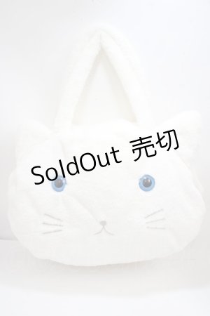 画像: PINK HOUSE / ねこの顔ぐるみファーバッグ  ホワイト Y-25-03-21-035-LO-BG-SZ-ZY