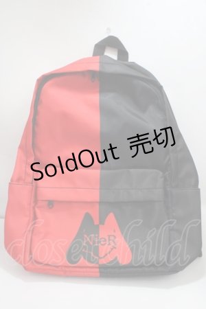 画像: NieR Clothing / バイカラーリュック  赤×黒 Y-25-03-21-037-PU-BG-SZ-ZY