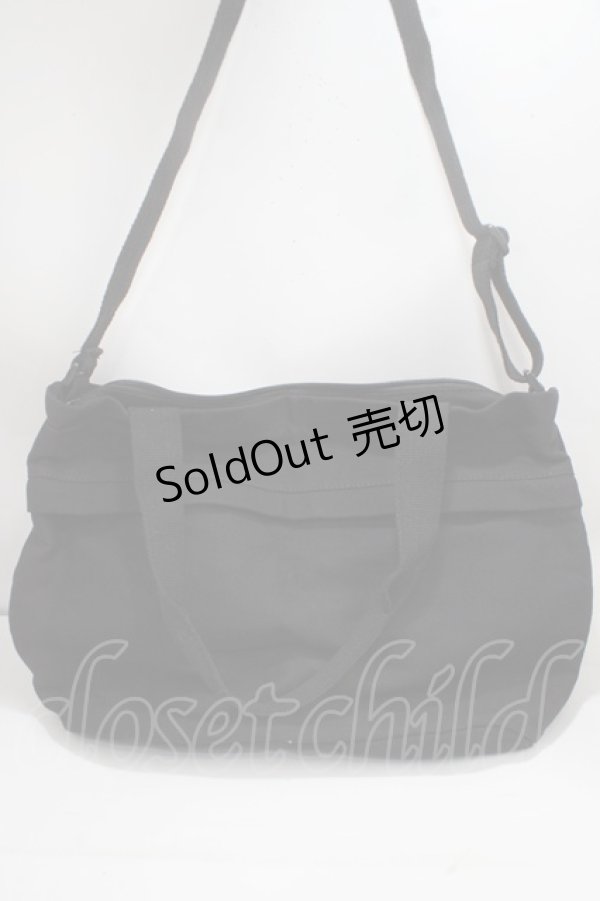 画像2: 【SALE】NieR CLOTHING / 2WAY CANVAS SHOULDER BAG  黒 Y-25-03-21-038-PU-BG-SZ-ZT-K021 (2)