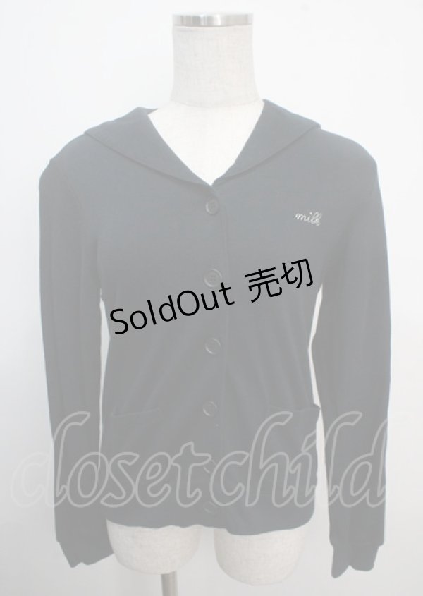 画像1: MILK / セーラーカットカーデ  ブラック Y-25-03-22-048-ML-TO-SZ-ZY (1)