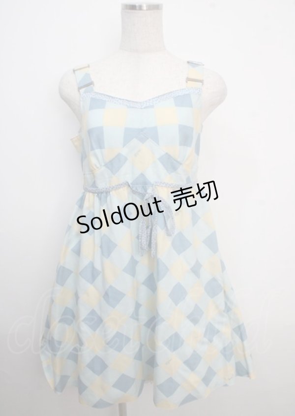 画像1: MILK / Fifi DRESS  サックス×アイボリー Y-25-03-22-060-ML-OP-SZ-ZY (1)