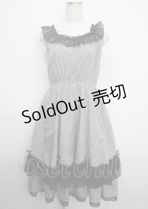 画像: axes femme / ローズリボンチェックワンピース F 黒 Y-25-03-22-065-AX-OP-SZ-ZS