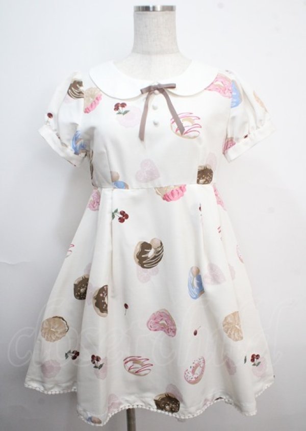 画像1: Ank Rouge / Sweets Donutsワンピース M アイボリー Y-25-03-22-067-CA-OP-SZ-ZY (1)