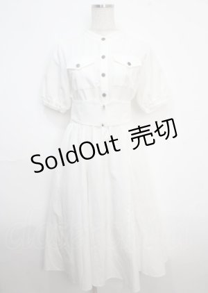 画像: axes femme / ベルト付デニムワンピース F 白 Y-25-03-22-068-AX-OP-SZ-ZS